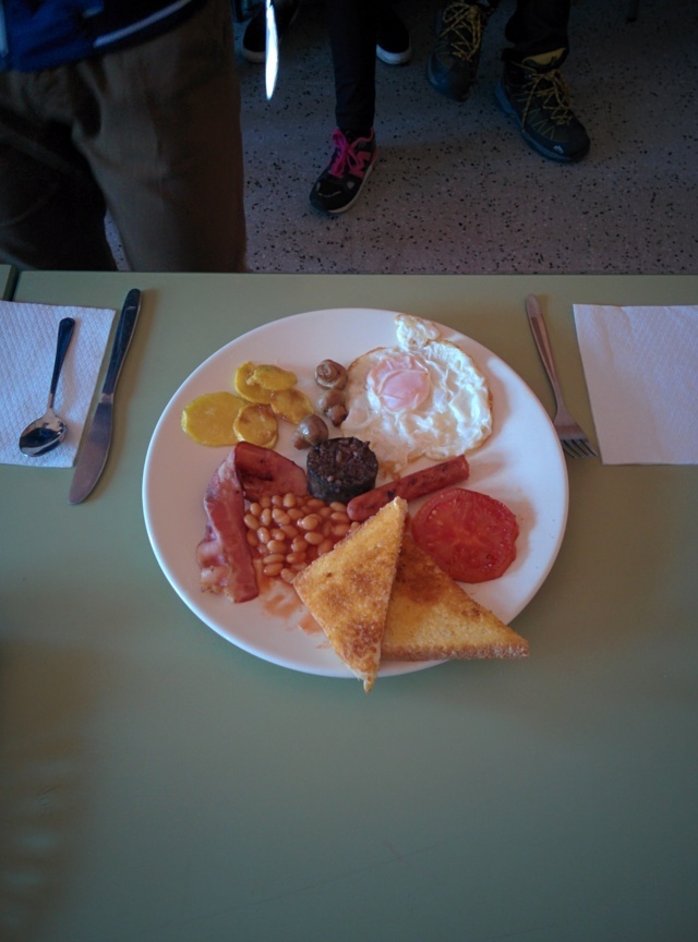 Desayuno británico para los alumnos